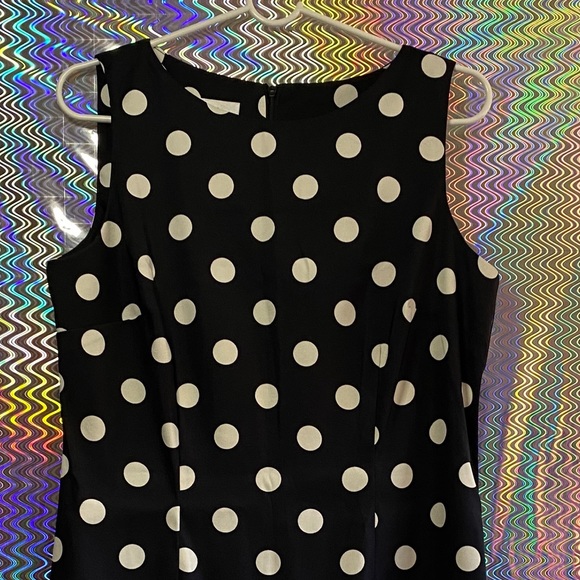 Navy blue & white polka dot dress - Picture 4 of 5